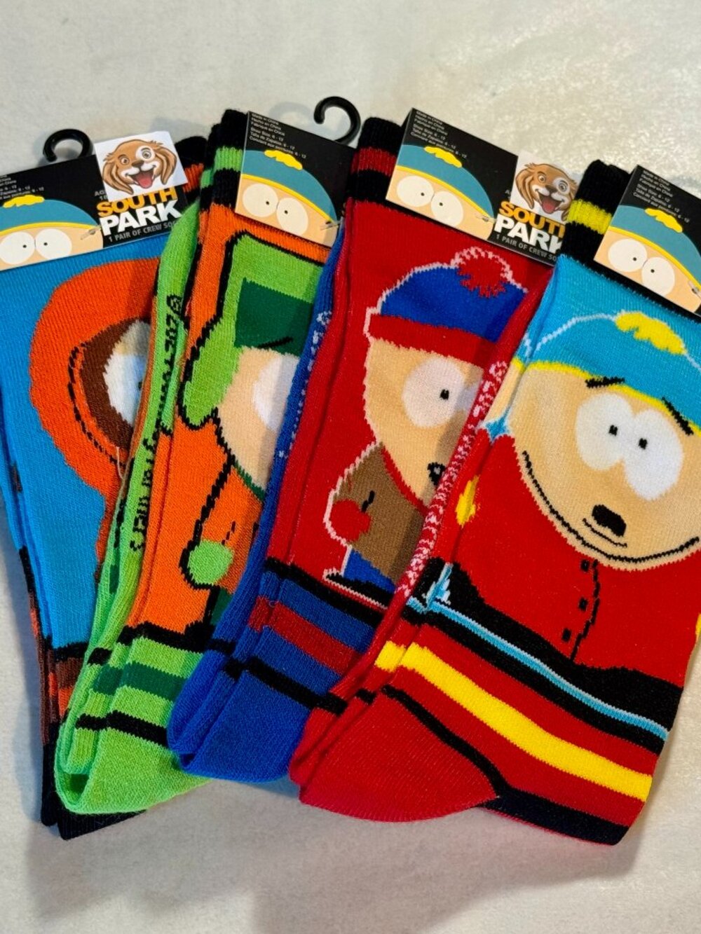 4 Pairs South Park Novelty Crew Socks Size 6-12/13 OSFM